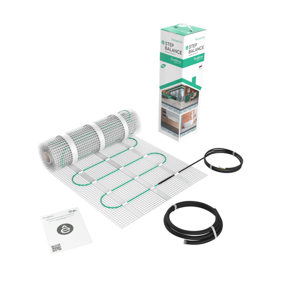 Изображение товара Systeme Electric STEP BALANCE Мат нагревательный SBM150010, 150 Вт/м2, 150 Вт, 1 м2