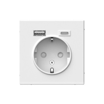 Изображение товара Systeme Electric ArtGallery Лотос Розетка 16А с 2 USB A+C, 5В/2,4А/3,0А, 2х5В/1,5А, механизм