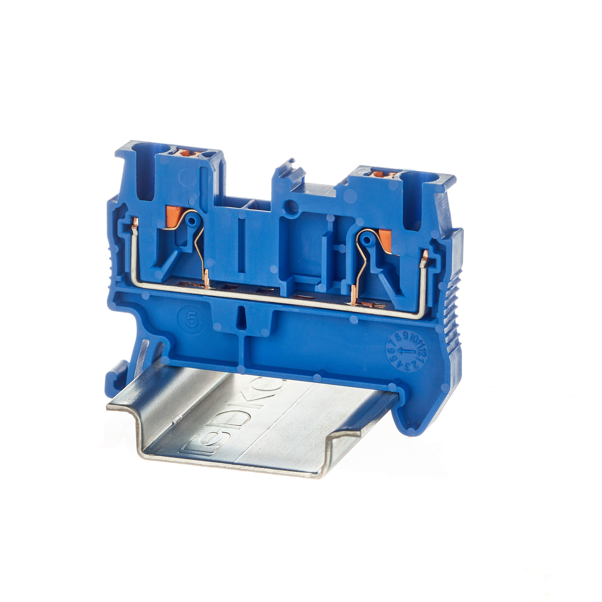 Изображение товара DKC Nuputuk Клемма проходная, зажим push-in, 2 точки подключения, 2.5 кв.мм, синяя