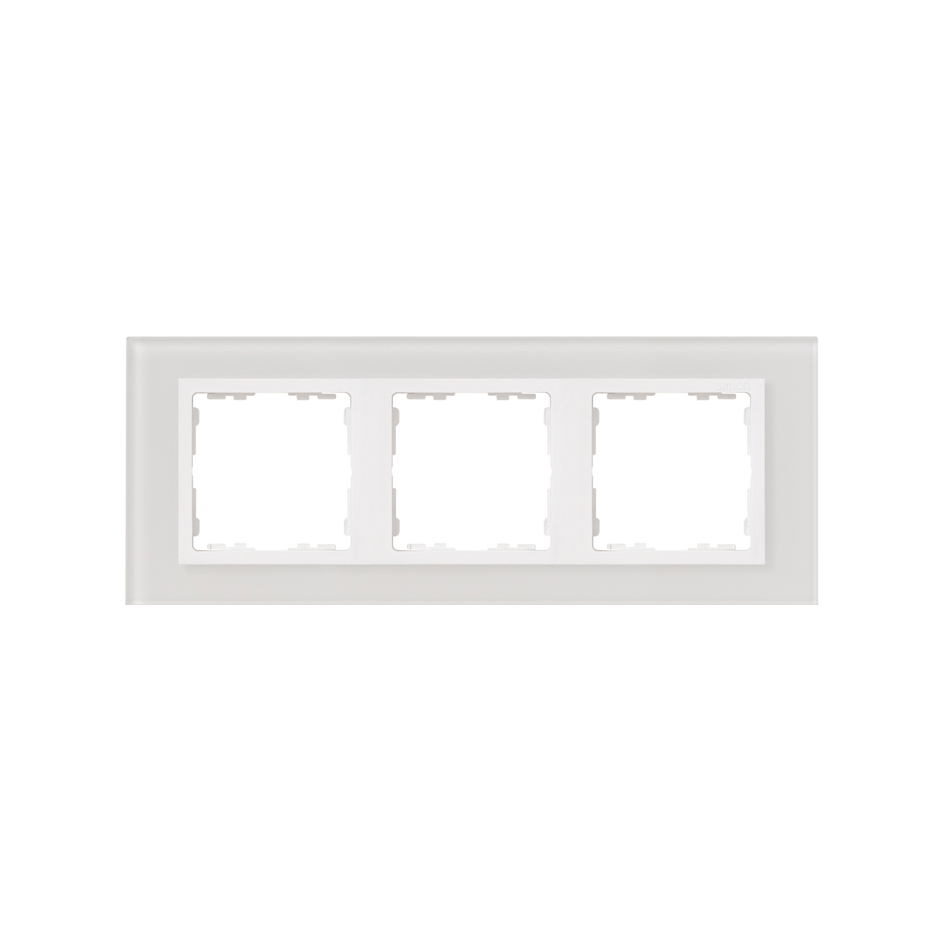 Изображение товара Simon 82 Nature Белый/Белое стекло Рамка 3-ая