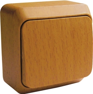 Изображение товара Systeme Electric Этюд наруж Дача Темный бук Выключатель 1-клавишный(сх.1)