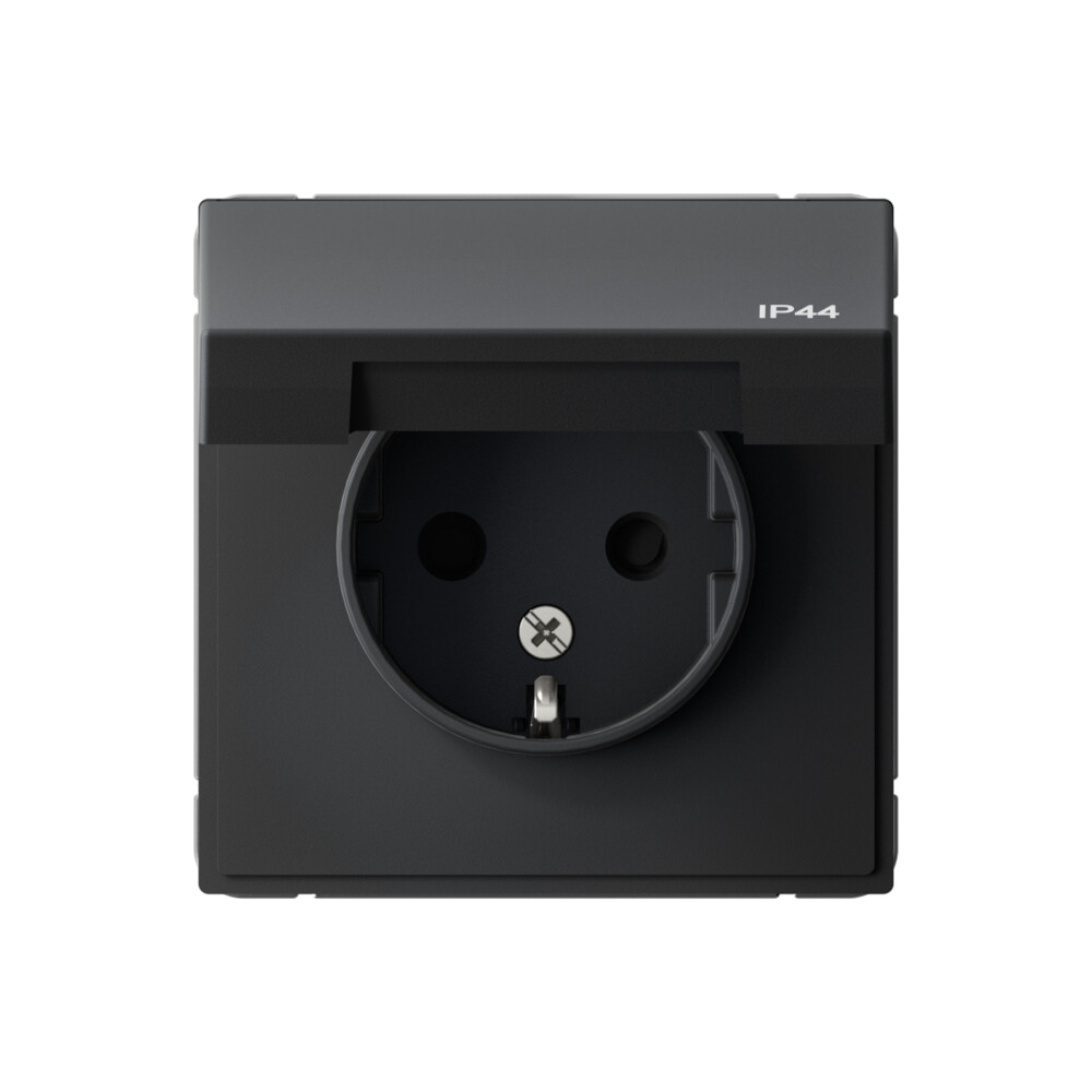 Изображение товара Systeme Electric ArtGallery Aqua Карбон Розетка с заземлением IP44 16А