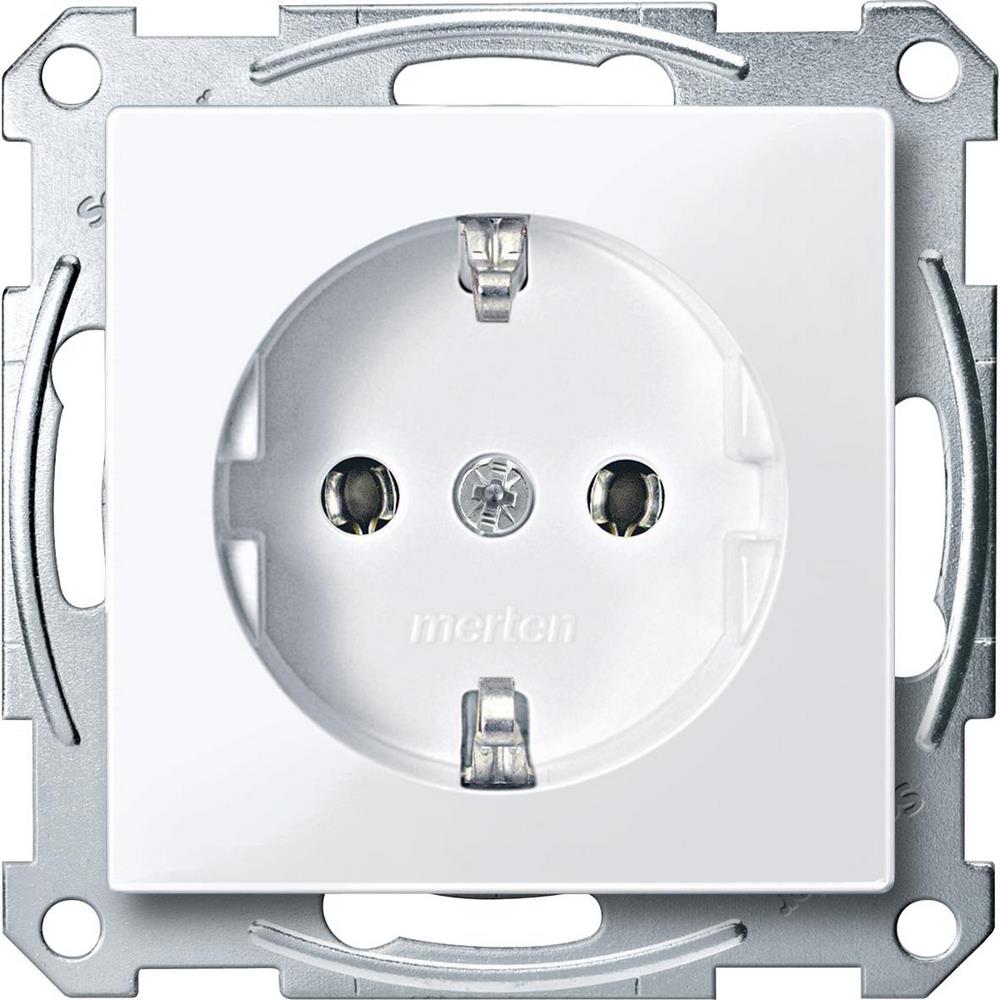 Изображение товара Schneider Electric Merten SM Бел Актив Розетка с/з безвинт. зажим