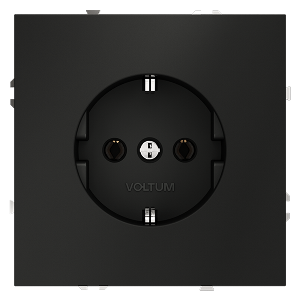 Изображение товара Voltum S70 Черный матовый Розетка с/з