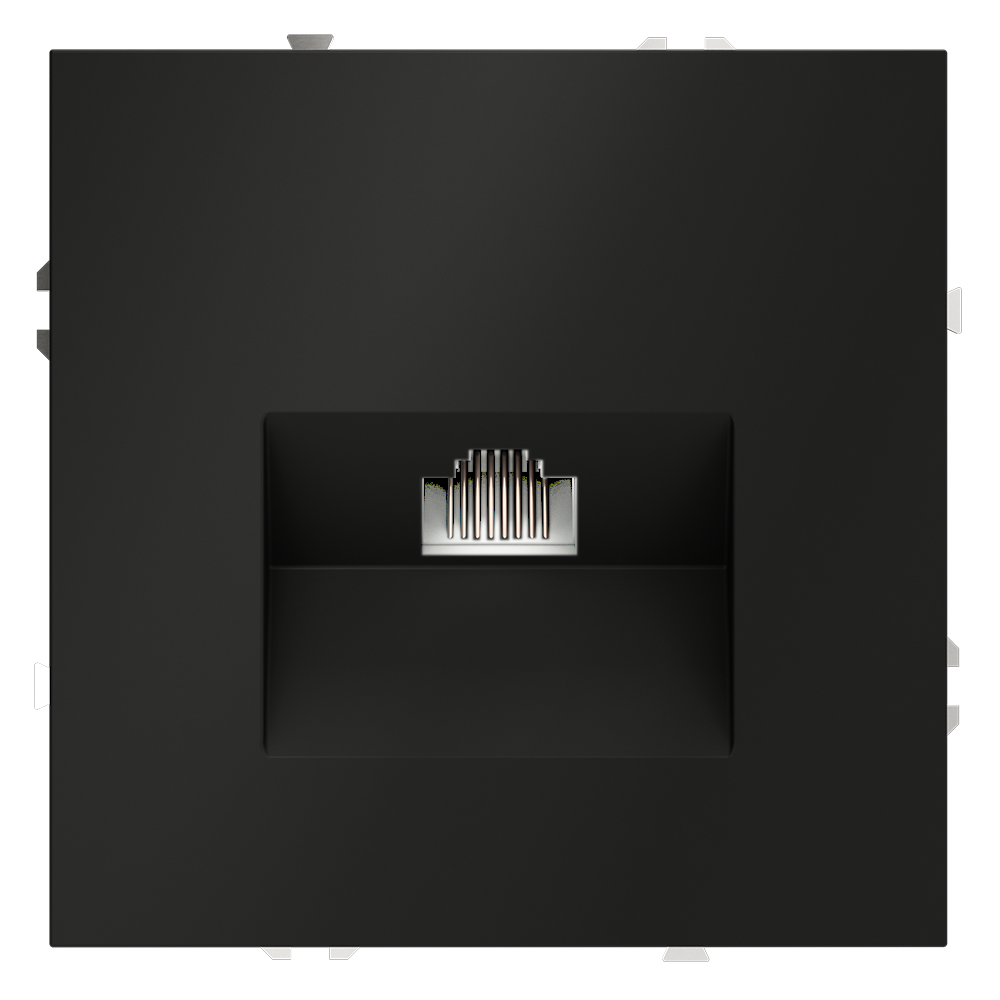 Изображение товара Розетка компьютерная RJ45 Category 6 Voltum S70 Черный матовый