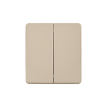 Изображение товара KRANZ ROUND Выключатель 2 кл для жалюзи возвратный 10А с/у шелк, с 1-пост. рамкой