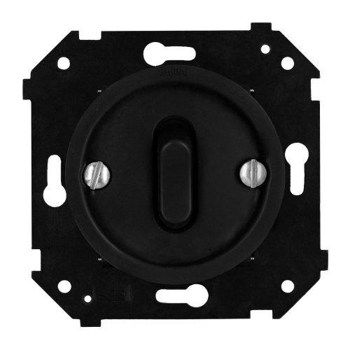 Изображение товара BIRONI Шедель Бриз Пластик Черный матовый Выключатель 1-кл (клавишный, скрытый монтаж)