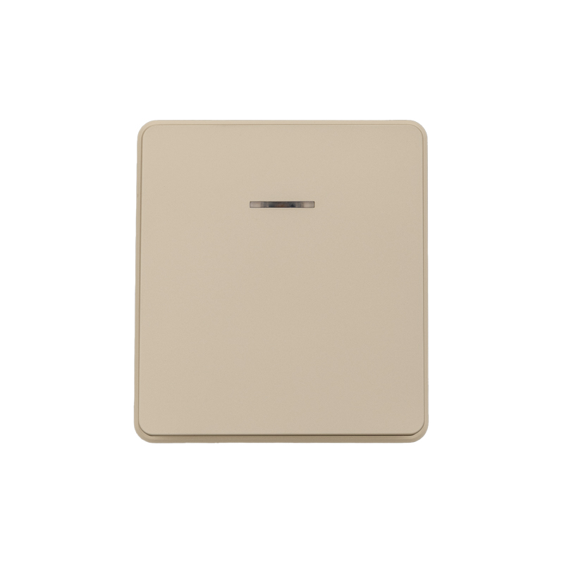 Изображение товара KRANZ ROUND Выключатель 1 кл проходной (переключатель) с подсветкой 10А с/у шелк, с 1-пост. рамкой