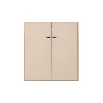 Изображение товара KRANZ STRONG Выключатель 2 кл с подсветкой 10А с/у шелк, с 1-пост. рамкой