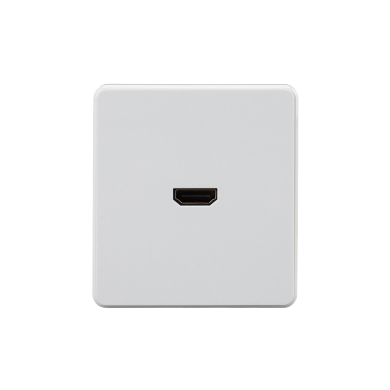 Изображение товара KRANZ ROUND Розетка HDMI с/у перламутр , с 1-пост. рамкой