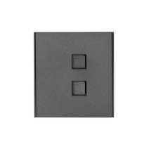 Изображение товара KRANZ STRONG: розетка двойная RJ45+RJ45 Cat6 графит Изображение товара KRANZ STRONG: розетка двойная RJ45+RJ45 Cat6 графит