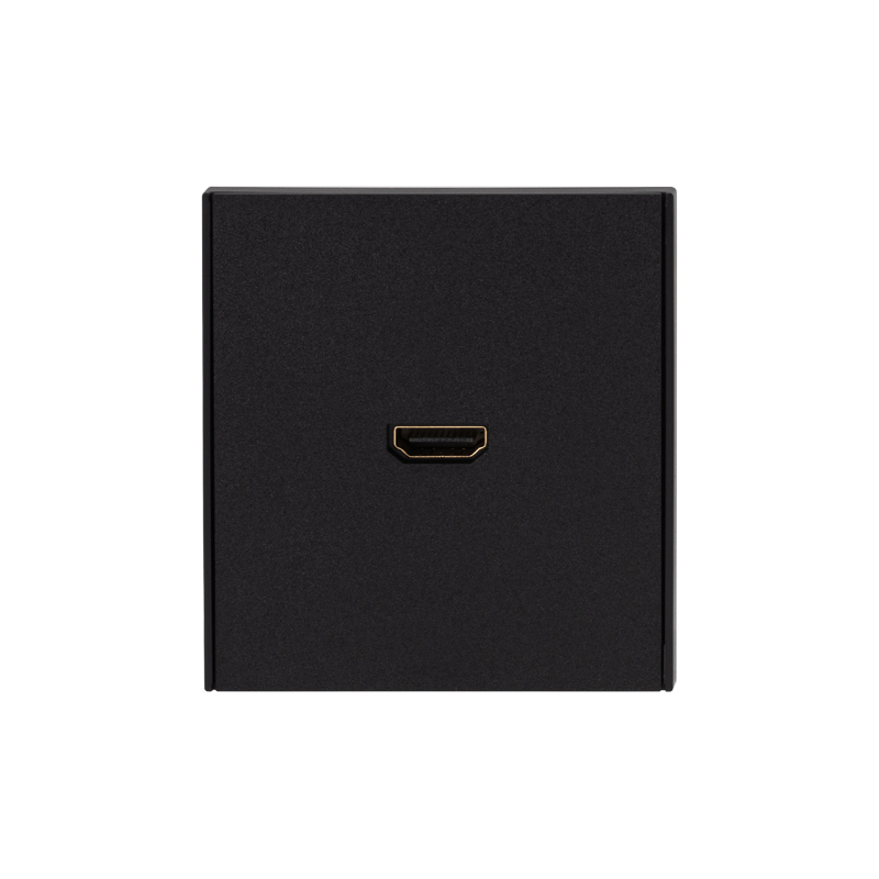 Изображение товара KRANZ STRONG Розетка HDMI с/у антрацит , с 1-пост. рамкой