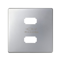 Изображение товара Simon 82 Detail Алюминий Накладка для зарядного устройства 2*USB