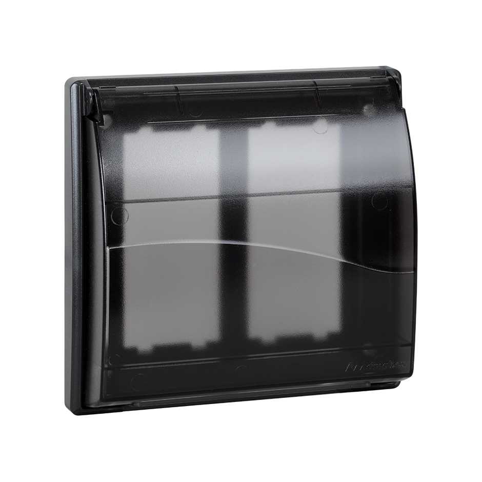 Изображение товара Simon Connect Графит Рамка с крышкой Cima Pro на 2 Сima-модуля