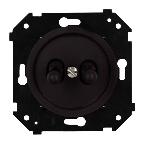 Изображение товара BIRONI Шедель Бриз Пластик Коричневый матовый Выключатель 2-кл (тумблерный, скрытый монтаж)