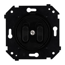 Изображение товара BIRONI Шедель Бриз Пластик Черный матовый Выключатель 2-кл (клавишный, скрытый монтаж)