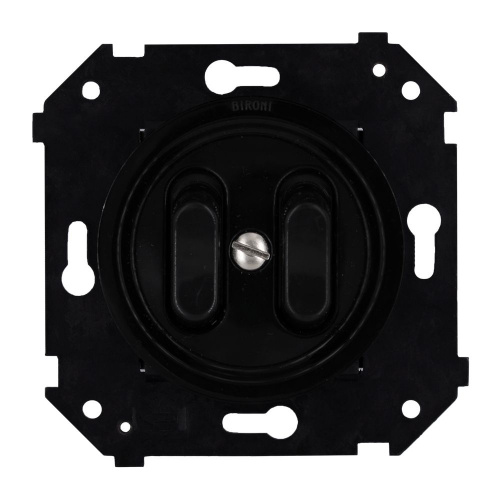 Изображение товара BIRONI Шедель Бриз 2-кл выключатель скрытого монтажа черный матовый