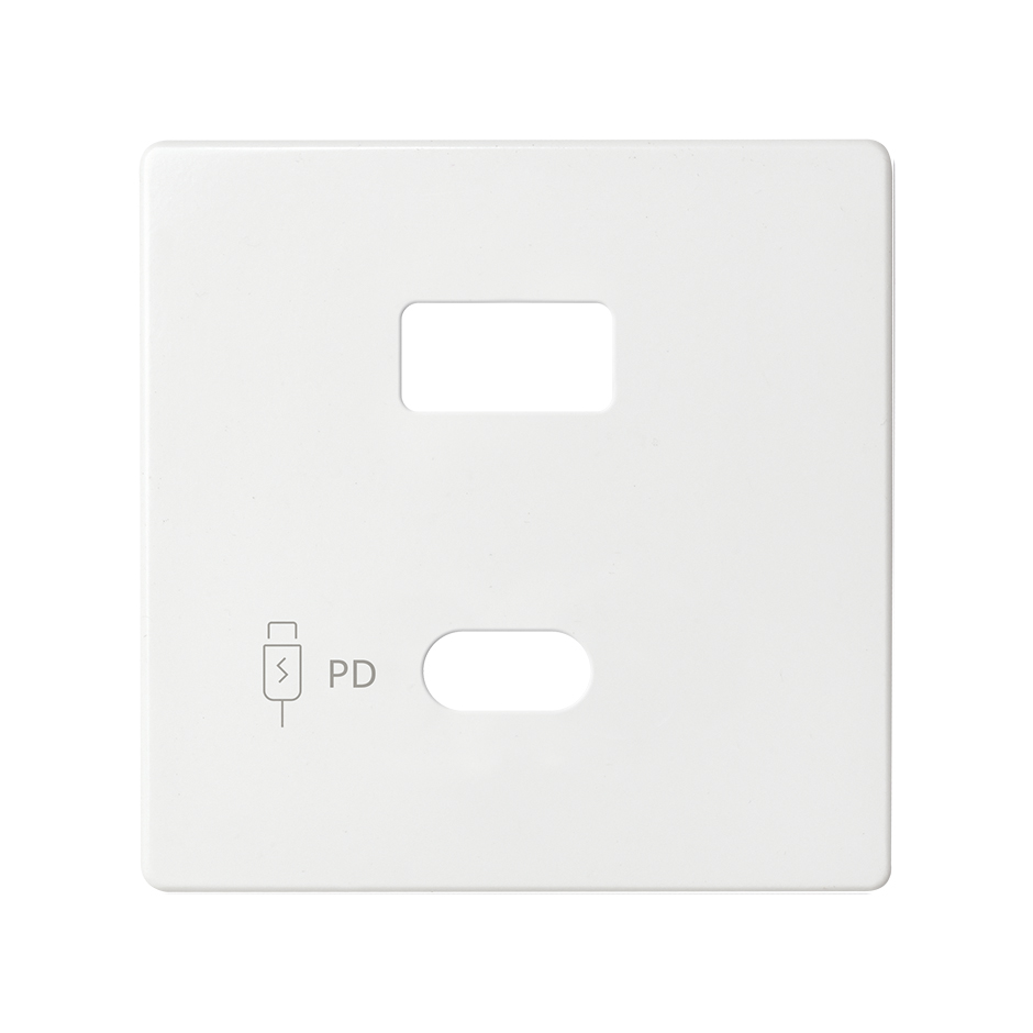 Изображение товара Simon S82 Накладка для зарядного устройства USB A+C белого цвета S82