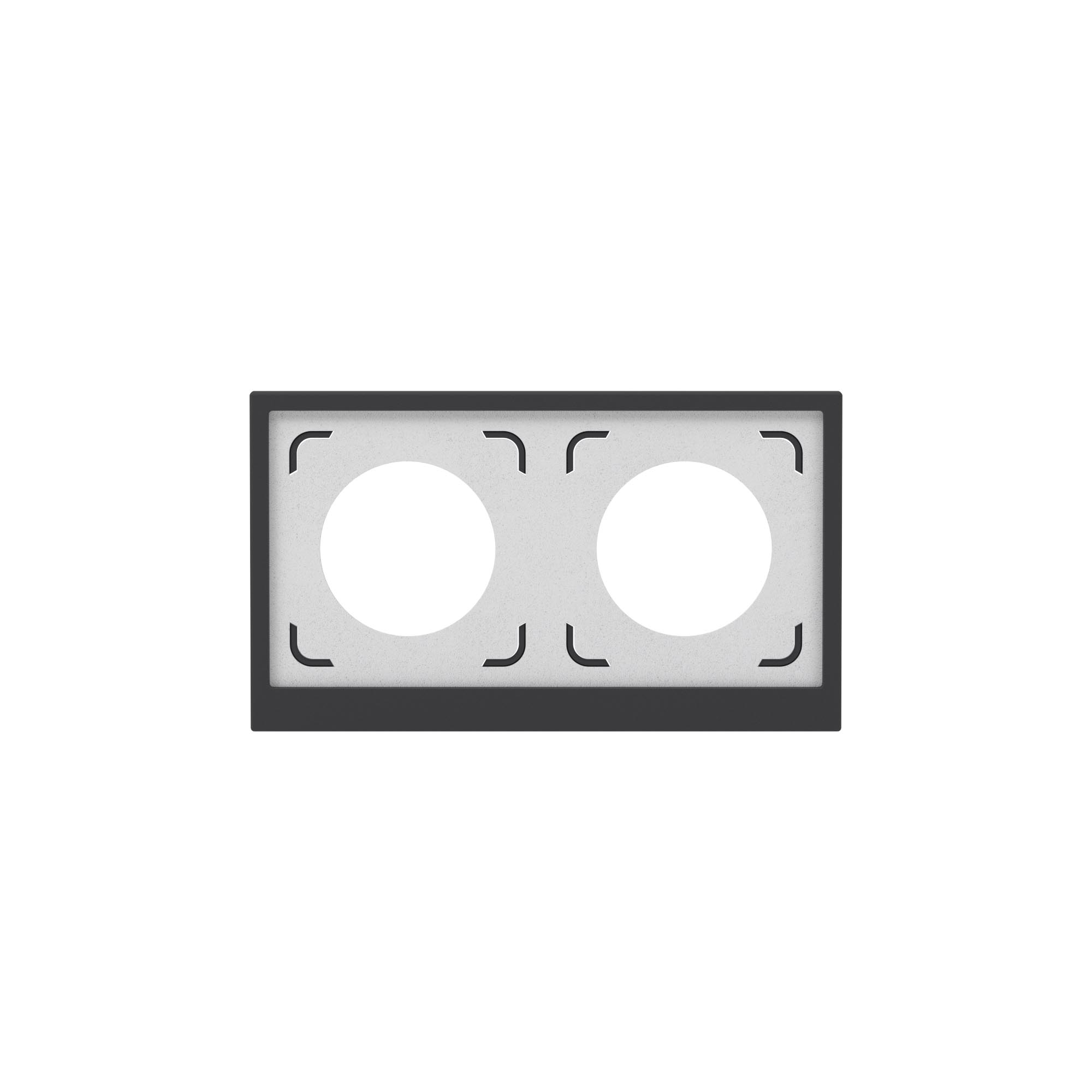 Изображение товара DKC KANT Рамка 2 поста IP44, черный уголь Изображение товара DKC KANT Рамка 2 поста IP44, черный уголь