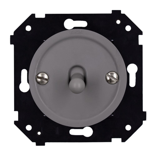 Изображение товара BIRONI Шедель Бриз Пластик Титан матовый Выключатель 1-кл (тумблерный, скрытый монтаж)