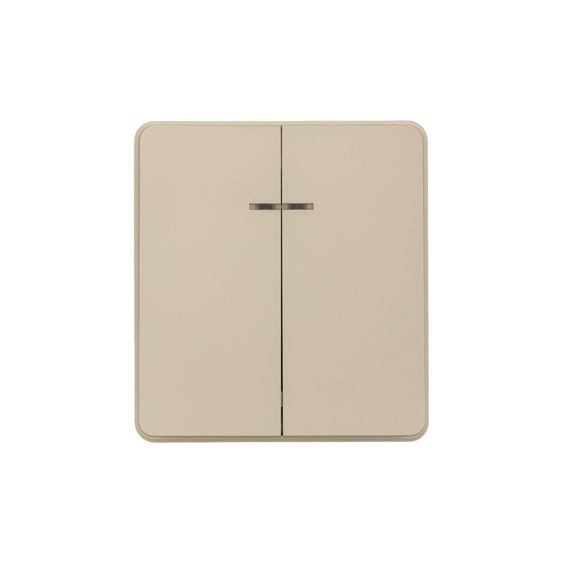 Изображение товара Выключатель KRANZ ROUND двухклавишный проходной с подсветкой 10А