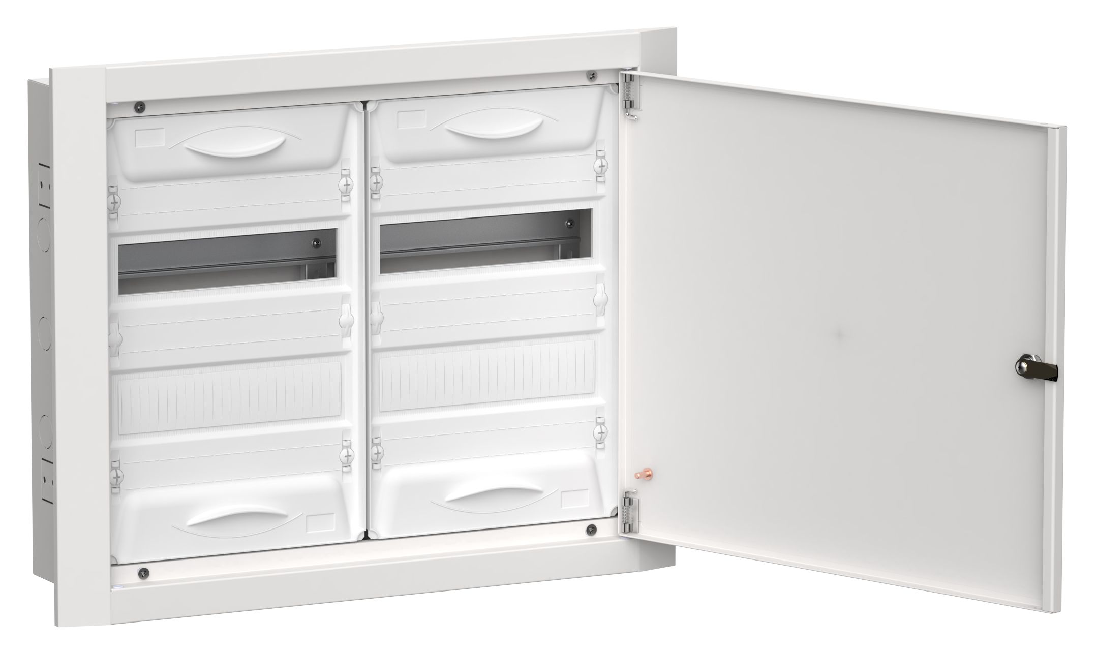 Изображение товара Металлический корпус для щита IEK TITAN 5 (2х24), IP31, белый Изображение товара Металлический корпус для щита IEK TITAN 5 (2х24), IP31, белый