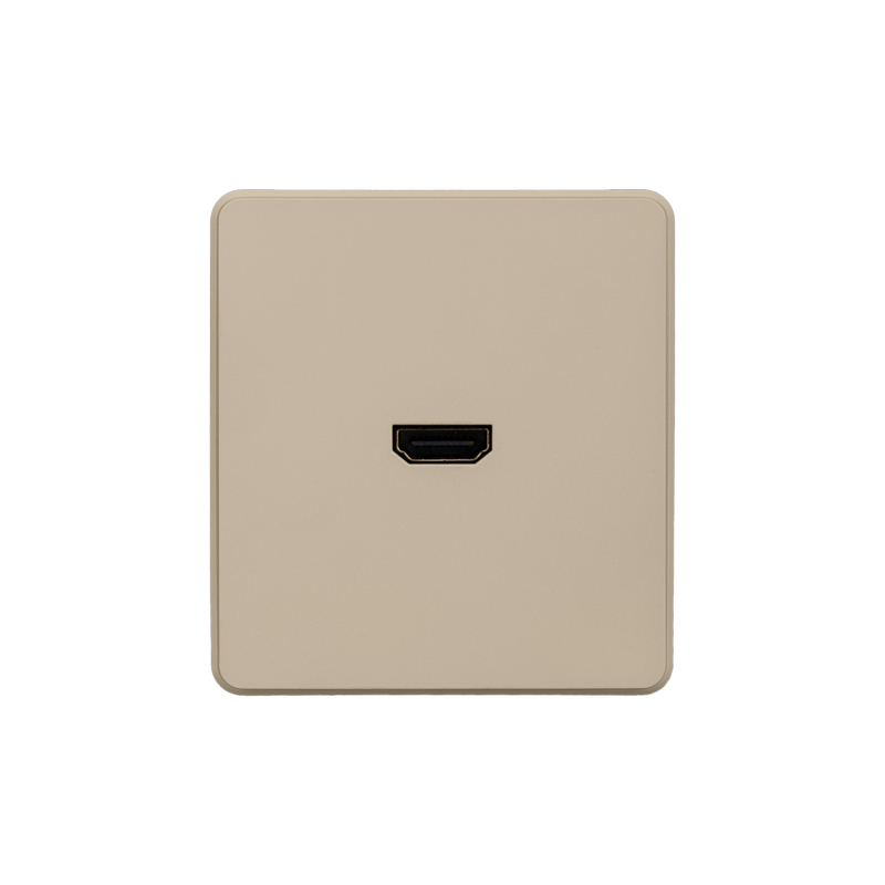 Изображение товара KRANZ ROUND Розетка HDMI с/у шелк, с 1-пост. рамкой