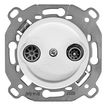 Изображение товара BIRONI Шедель Бриз Белый матовый Розетка TV/R-SAT оконечная (скрытый монтаж)