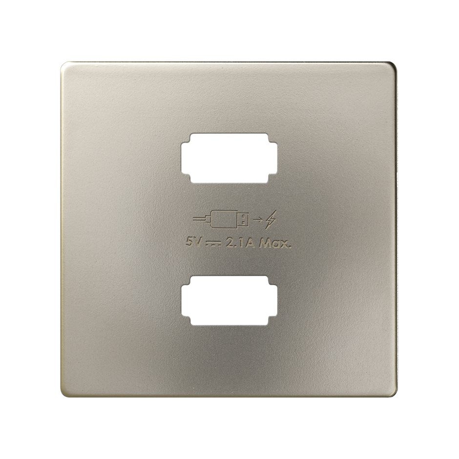 Изображение товара Simon 82 Detail Шампань Накладка для зарядного устройства 2*USB