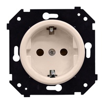 Изображение товара BIRONI Шедель Бриз Пластик Песочное золото матовый Розетка с/з (скрытый монтаж)