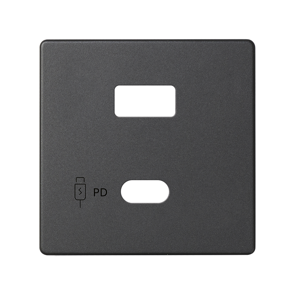 Изображение товара Simon S82 Накладка для зарядного устройства USB A+C цвета графит