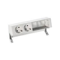 Изображение товара Simon 400 Белый Настольный розеточный блок, 2х2P+E, 2 пустых модуля