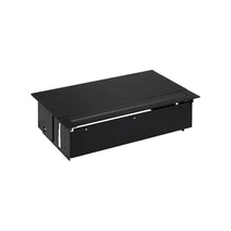 Изображение товара Simon 400 Черный Врезной розеточный блок с крышкой и мет. вводом, 3x2P+E, 2xUSB зарядное уст., 1 пустой модуль