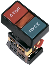 Изображение товара IEK Кнопка РPВВ-30N Пуск-Стоп d30мм неон/240В 1з+1р