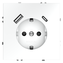 Изображение товара Voltum S70 Белый матовый Розетка с/з со шторками с USB A+С Изображение товара Voltum S70 Белый матовый Розетка с/з со шторками с USB A+С