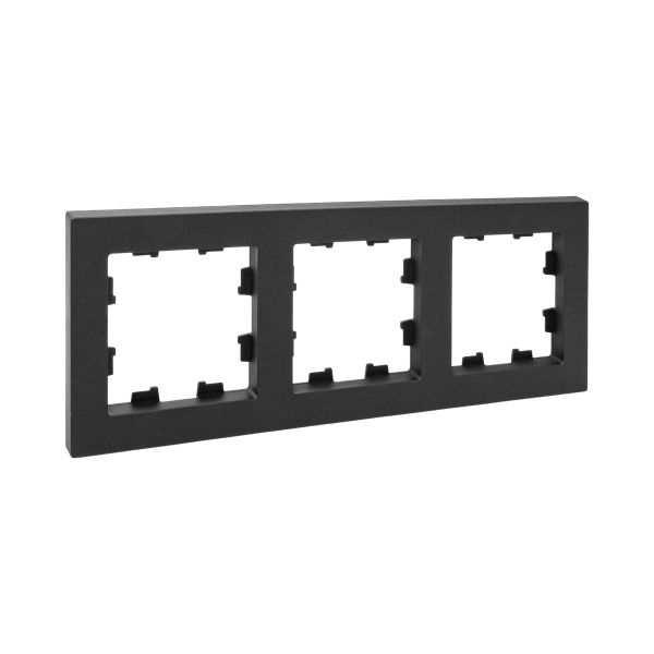 Изображение товара EKF Эпика 3 - местная рамка, чёрная, пластик.