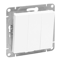 Изображение товара EKF Эпика: трёхклавишный белый выключатель