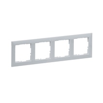Изображение товара Legrand/Daccord SUNO Алюминий Рамка декоративная универсальная 4-постовая.