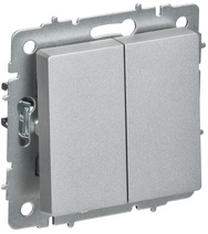 Изображение товара IEK BRITE Алюминий Выключ. 2-кл. перекр. 10А ВС10-2-3-БрА