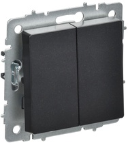 Изображение товара IEK BRITE Черный Выключ. 2-кл. перекр. 10А ВС10-2-3-БрЧ
