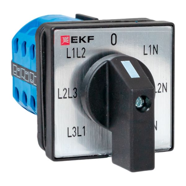 Изображение товара EKF Переключатель кулачковый ПК-1-64 10А для вольтметра IP65.