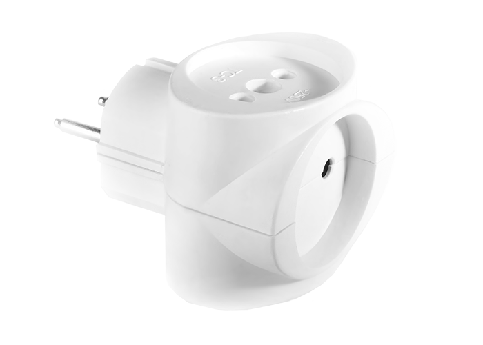 Изображение товара ФАZA Адаптер / Разветвитель (РФ) Разветвитель АП-3-К белый, тройник, куб