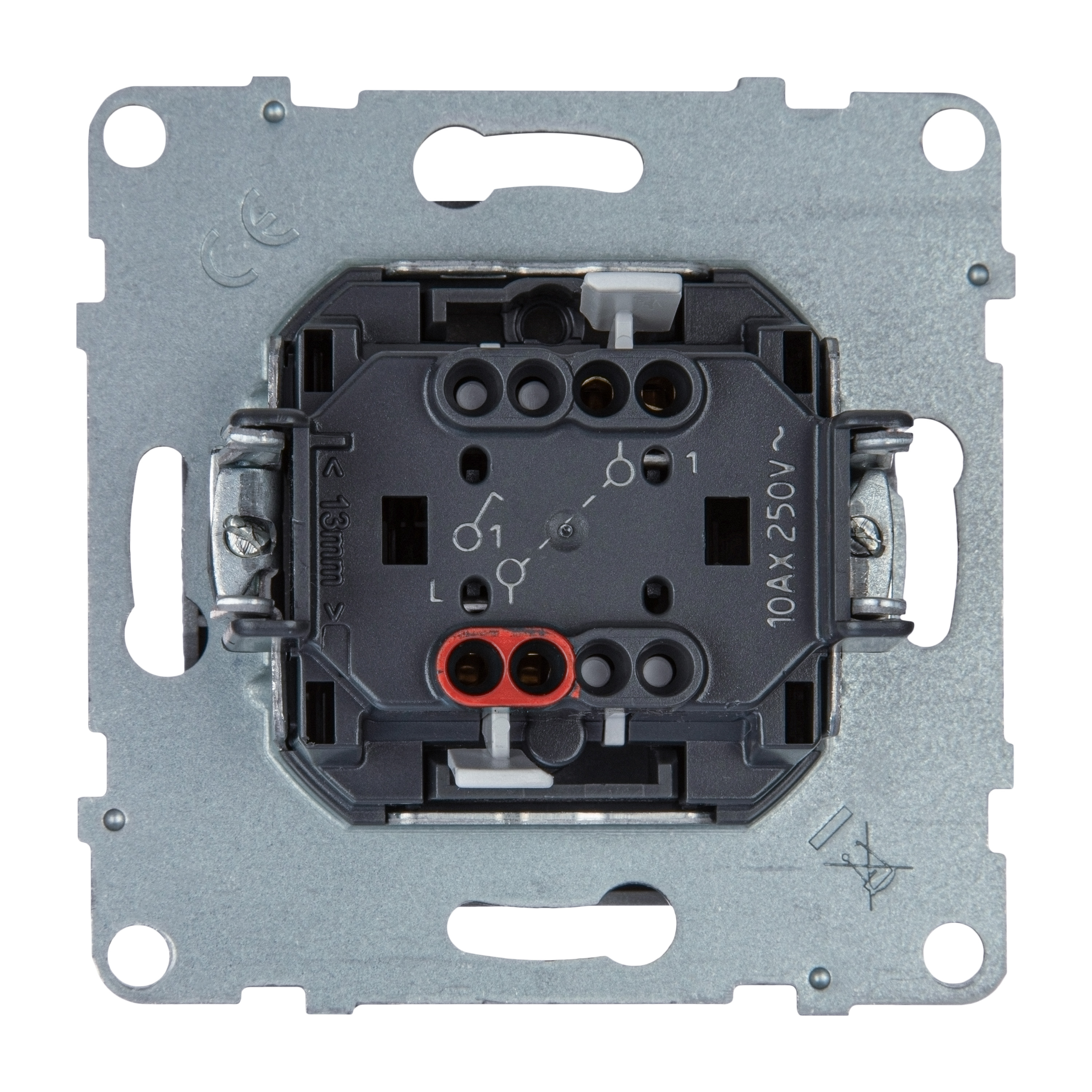 Изображение товара Legrand/Daccord SUNO Алюминий Выключатель 10АХ 250В. Безвинтовые зажимы..