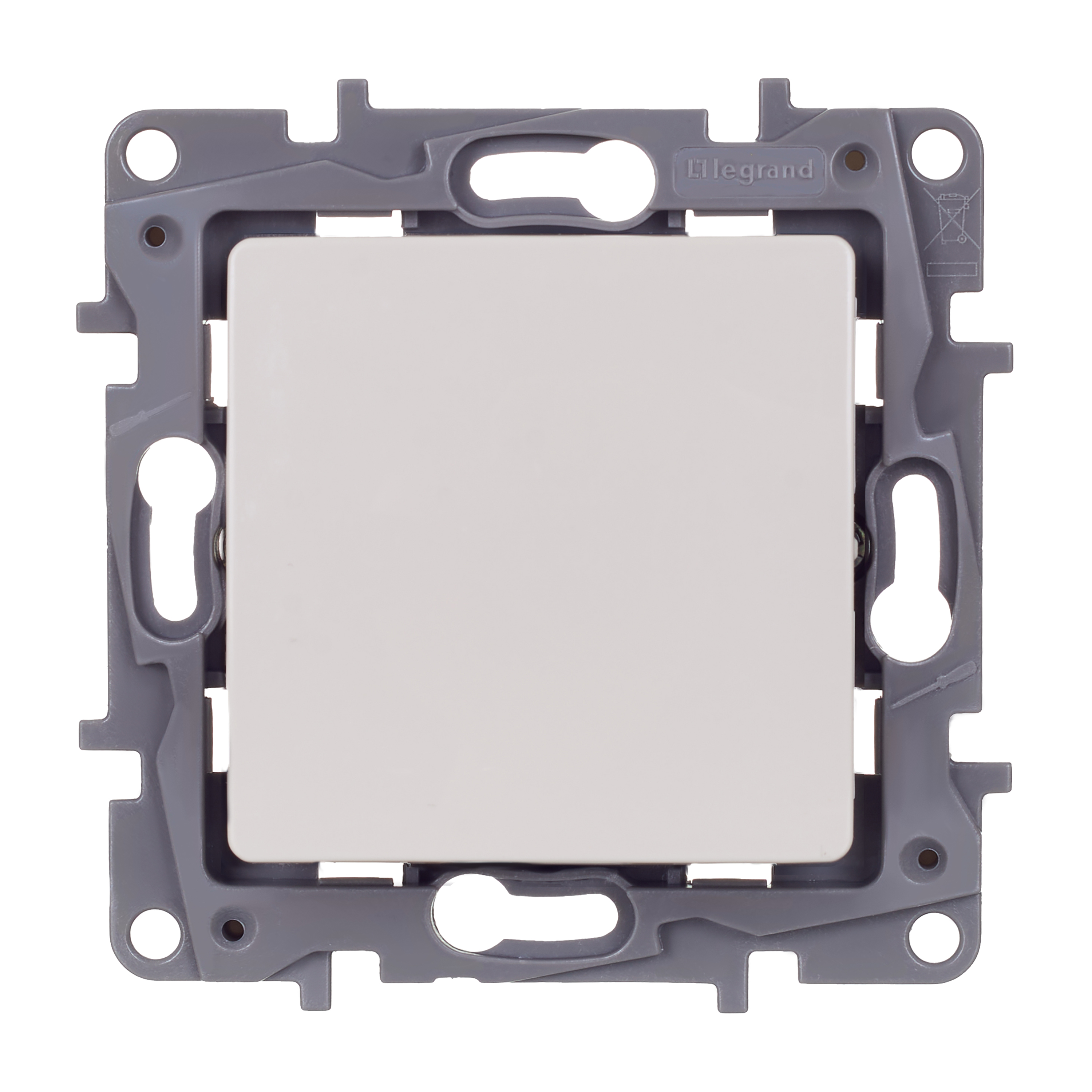 Изображение товара Legrand Etika Слоновая кость Переключатель промежуточный 1-клавишный, винтовые клеммы, 10AX, 250 В.