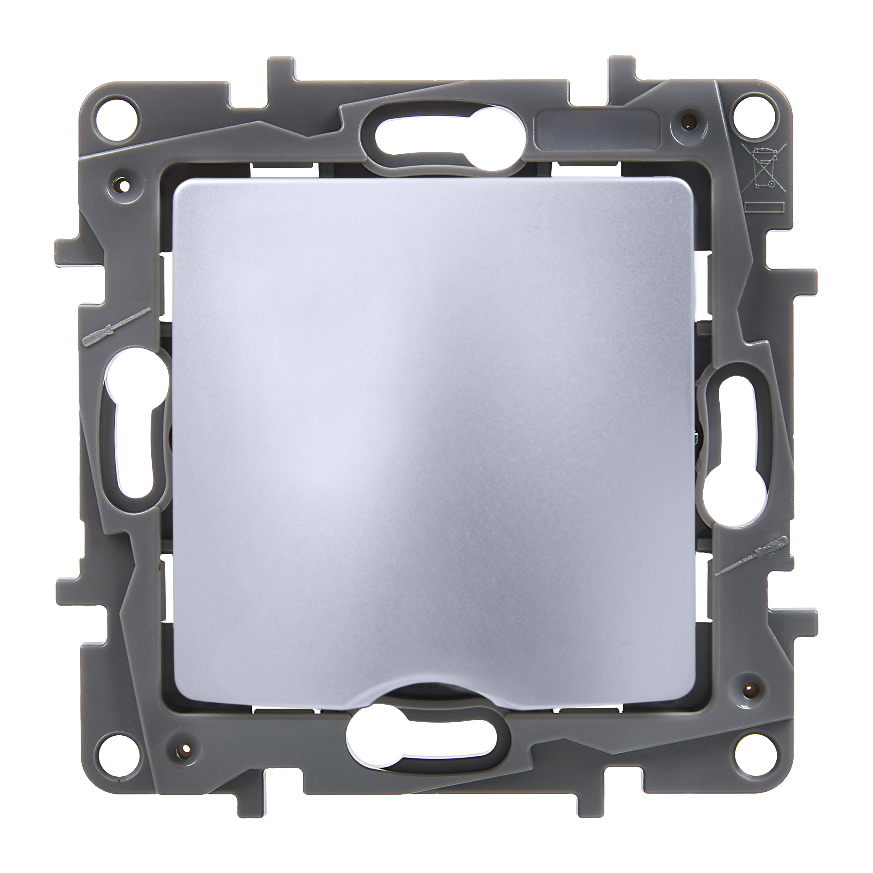 Изображение товара Legrand Etika накладка для кабельного вывода, алюминий
