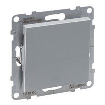 Изображение товара Legrand/Daccord SUNO Алюминий Переключатель 10АХ 250В. Безвинтовые зажимы..