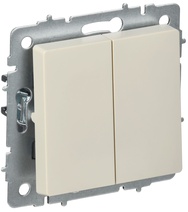 Изображение товара IEK BRITE Бежевый Выключ. 2-кл. перекр. 10А ВС10-2-3-БрКр