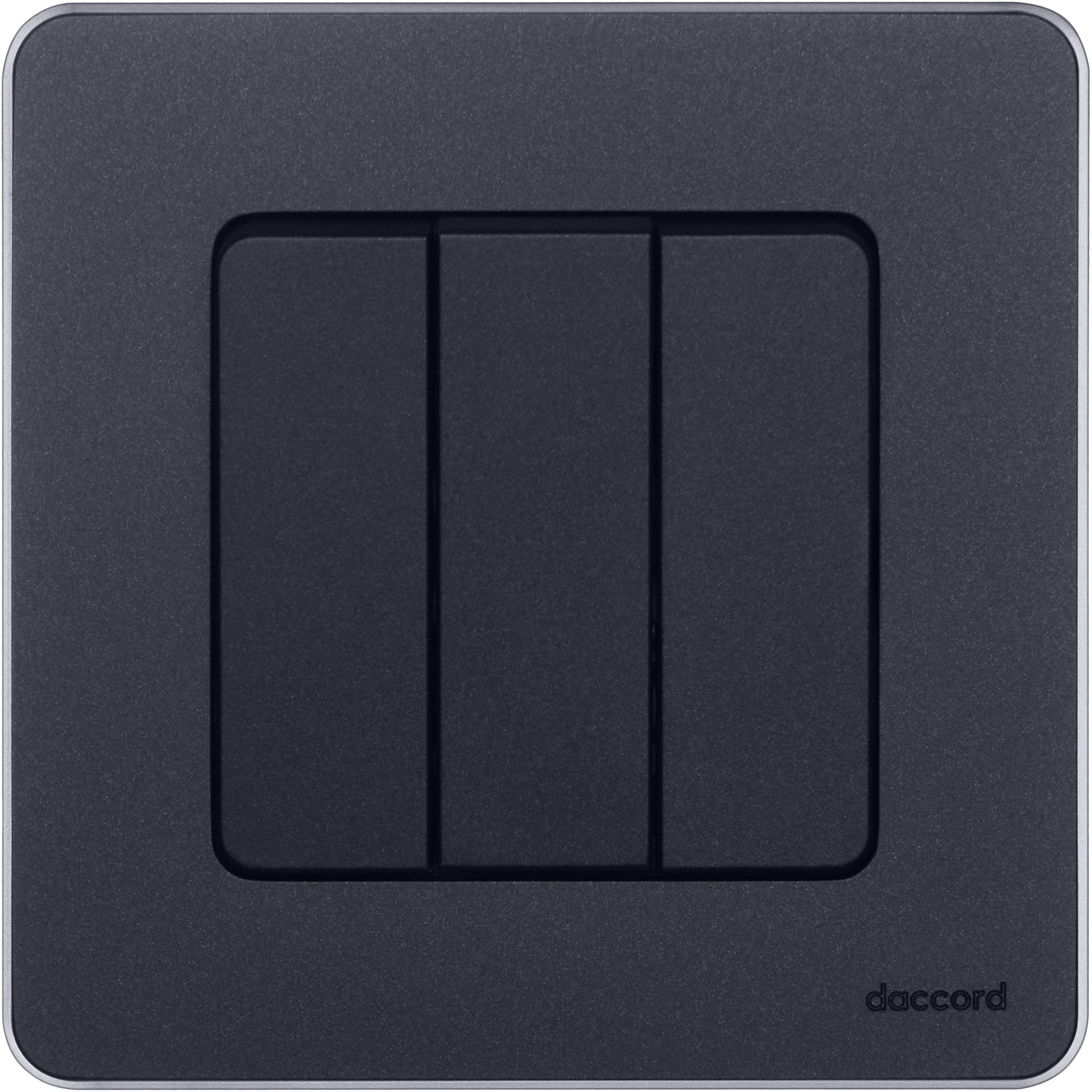 Изображение товара Legrand/Daccord INSPIRIA Антрацит Выключатель 3-кл, винтовые клеммы, 10 AX , 250 В.