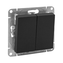 Изображение товара EKF Эпика Механизм выключателя, двухклавишный, проходной, чёрный. Изображение товара EKF Эпика Механизм выключателя, двухклавишный, проходной, чёрный.