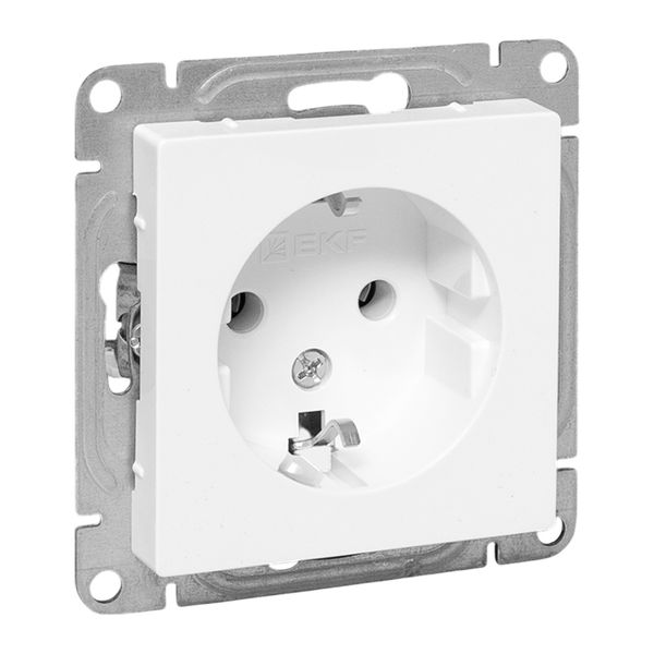Изображение товара EKF Эпика Механизм розетки, 16А, с заземлением, без шторок, белый.